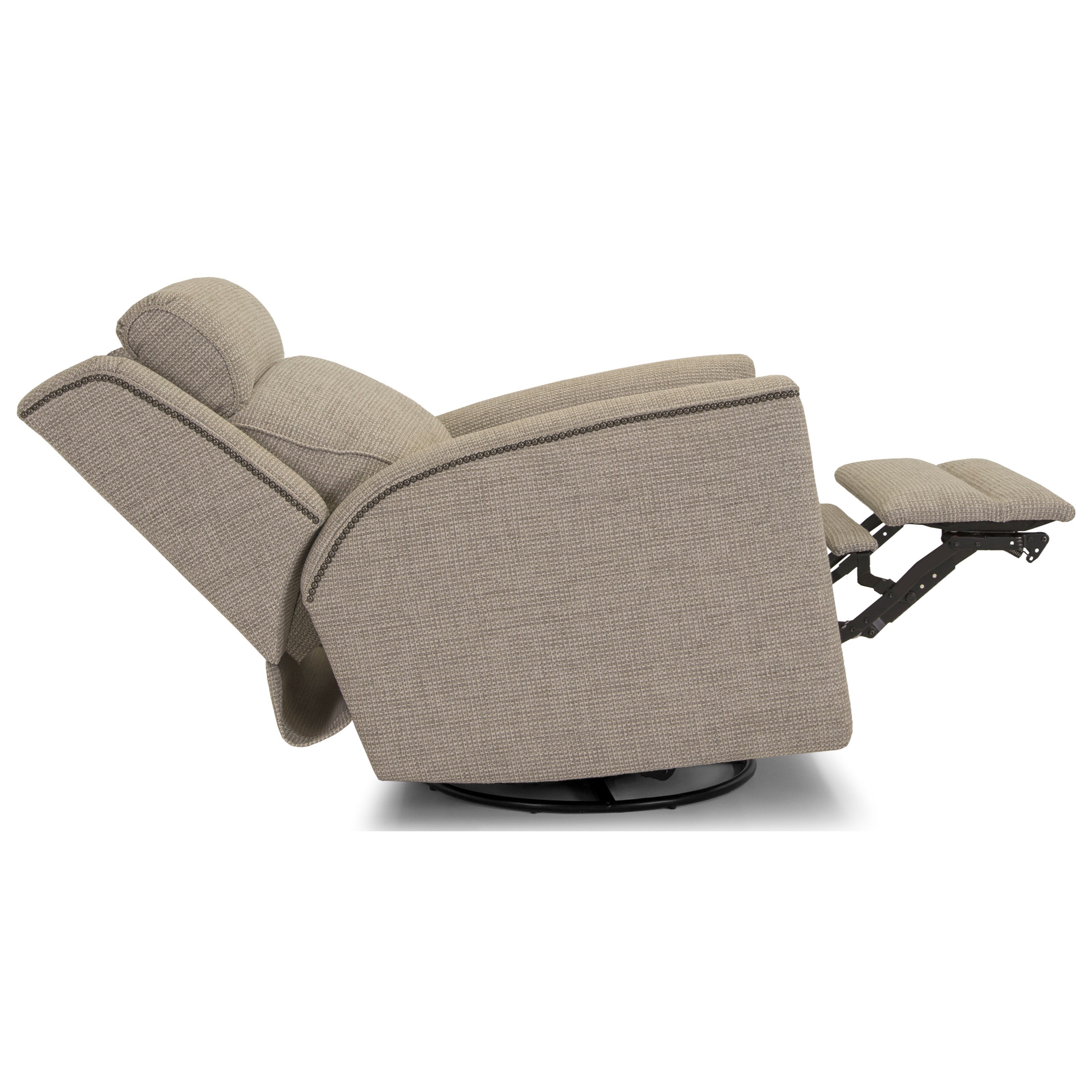 Smith Brothers 736 Transitional Power Recliner with Power Headrest
